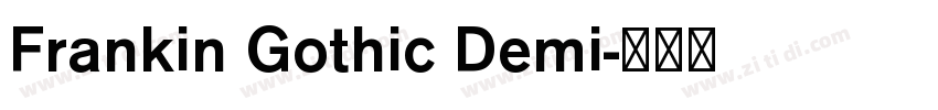 Frankin Gothic Demi字体转换